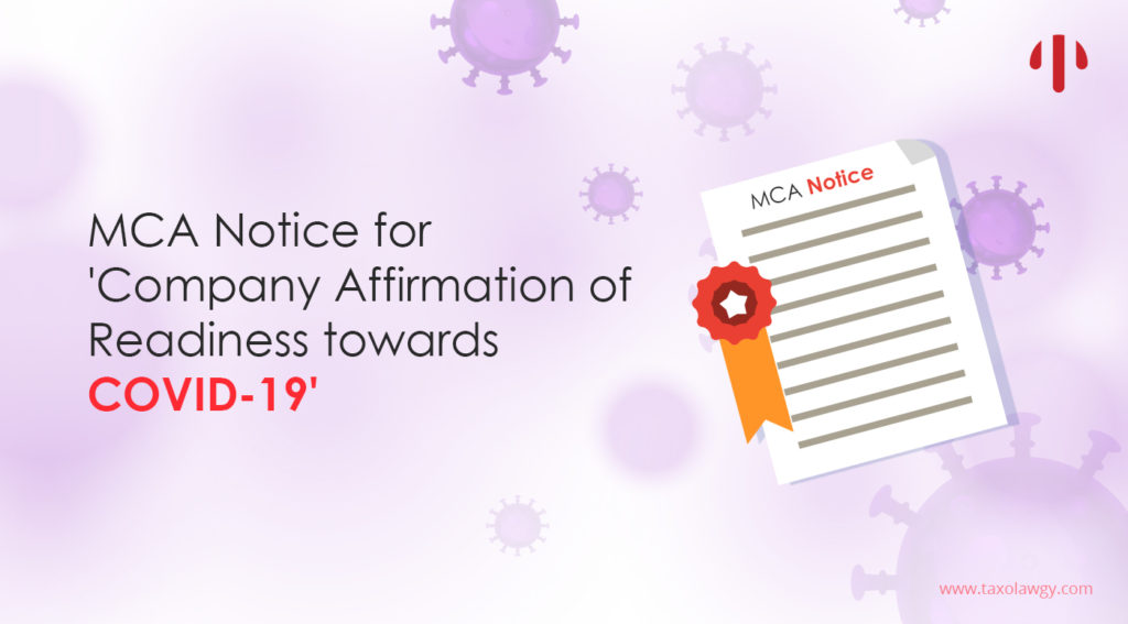 MCA Notice for ‘Company Affirmation of Readiness towards COVID-19’